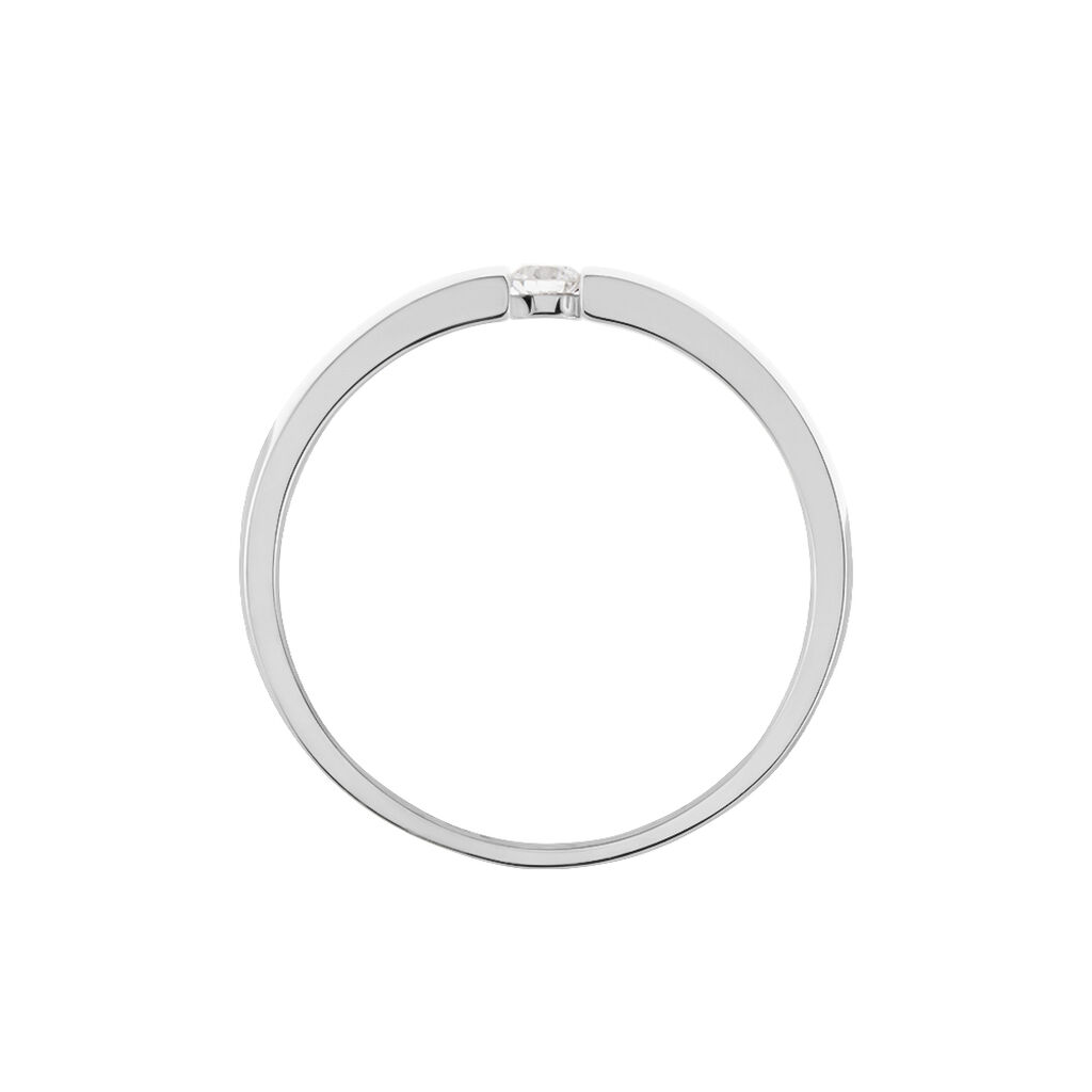 Spannring Weißgold 375 Diamant 0,08ct Kreis Valencia - Ringe mit Edelsteinen Damen | OROVIVO