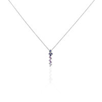 Damen Collier Silber 925 Zirkonia Multicolour Ina 1