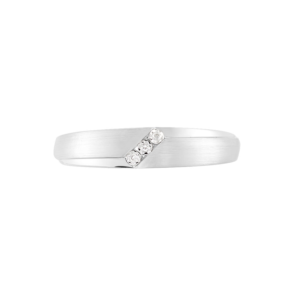 Damen Ring Weißgold 375 Diamant 0,01ct Mata  - Eheringe mit Stein Damen | OROVIVO