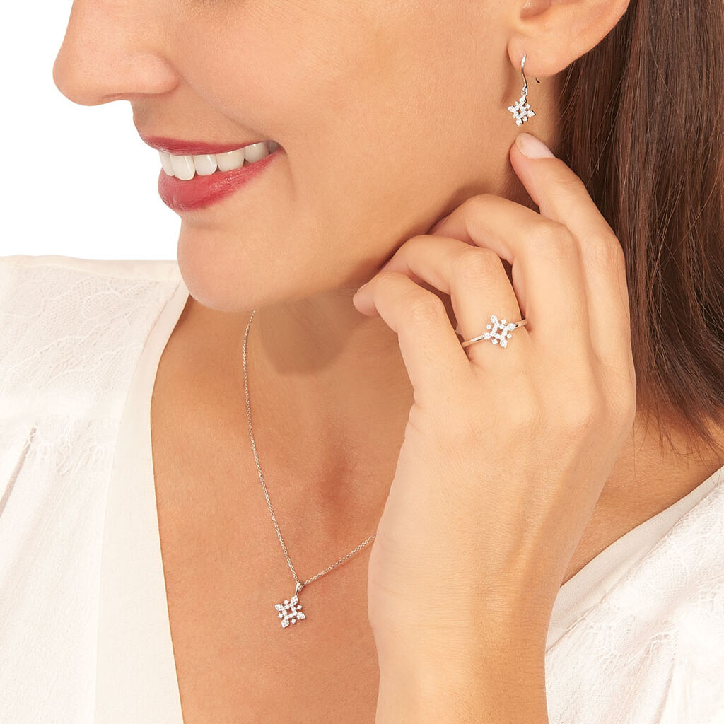Boucles D'oreilles Or Weiss Anea - Spannringe Damen | OROVIVO