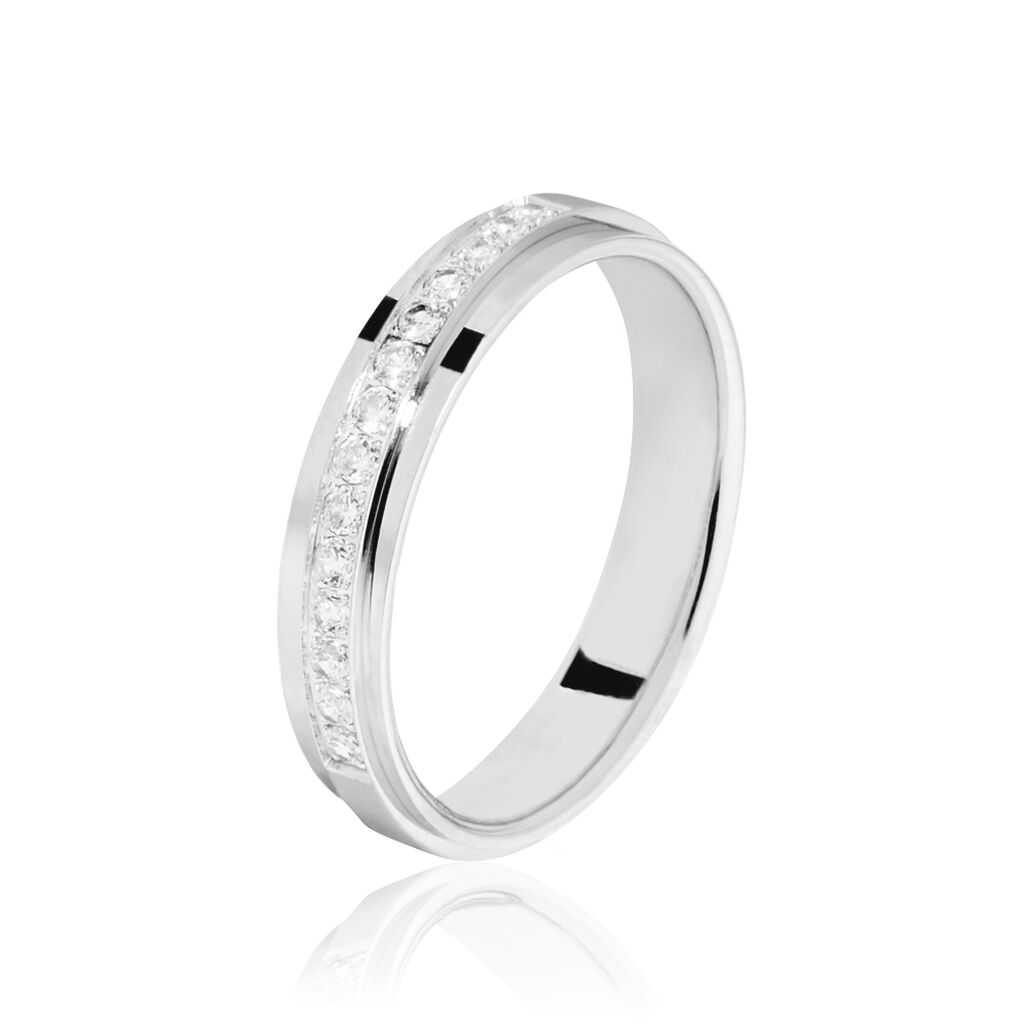 Alliance Iride Or Blanc Diamant - Spannringe Damen | OROVIVO