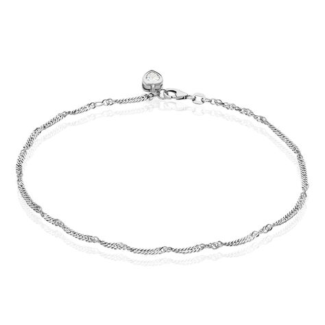Damen Fußkettchen Silber 925 Zirkonia Herz - Fußketten Damen | OROVIVO