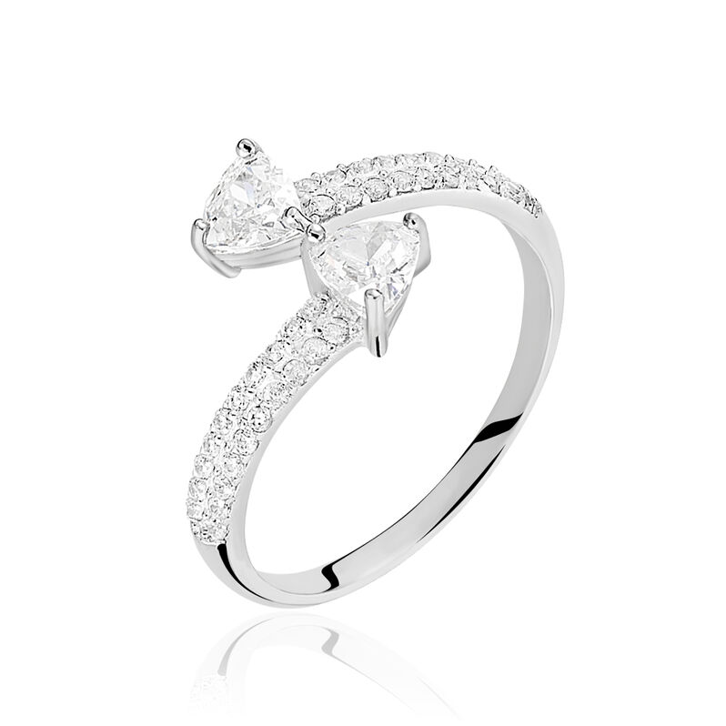 Bague Pamela Argent Blanc Oxyde De Zirconium - Spannringe Damen | OROVIVO
