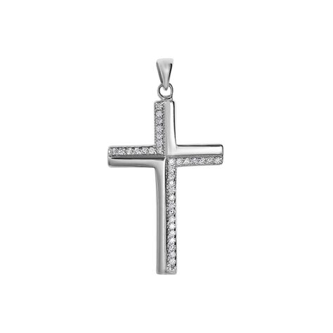 Anhänger Silber 925 Zirkonia Kreuz  - Schmuckanhänger Damen | OROVIVO