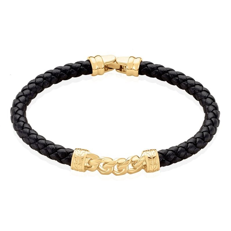 Bracelet Mani Plaque Or Doré - Spannringe Herren | OROVIVO
