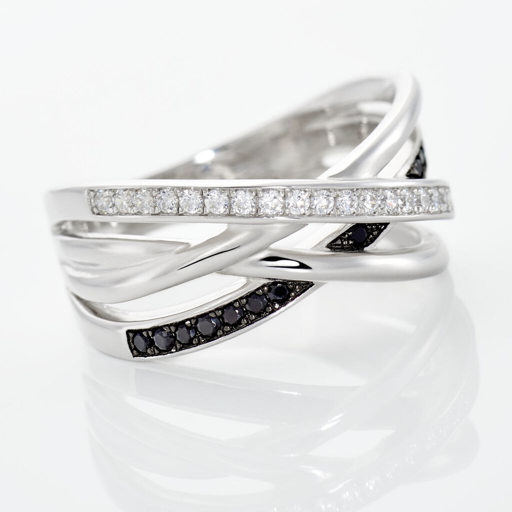 Damen Ring Silber Silber 925 Zirkonia Wei&szlig;