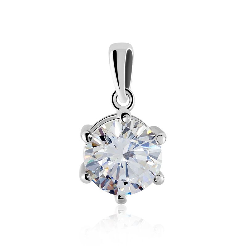 Damen Anh&auml;nger Silber 925 Zirkonia Wei&szlig; 2,98 ct - Schmuckanh&auml;nger Damen | OROVIVO