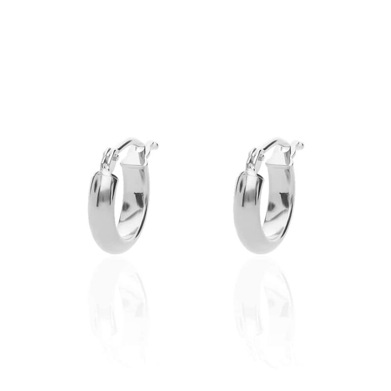 Orecchini A Cerchio Gold Essence Oro Bianco - Spannringe Damen | OROVIVO