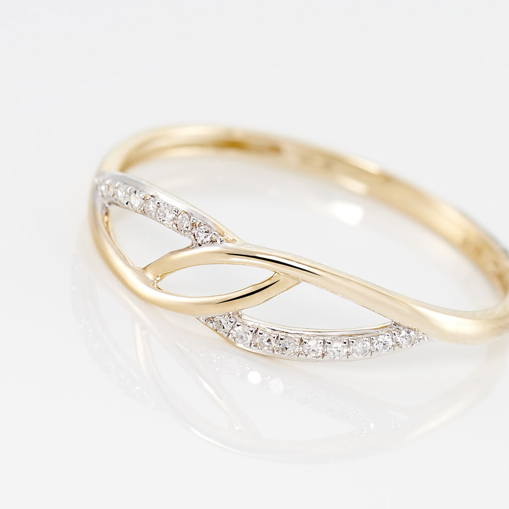 Bague Balentina Or Jaune Diamant - Spannringe Damen | OROVIVO