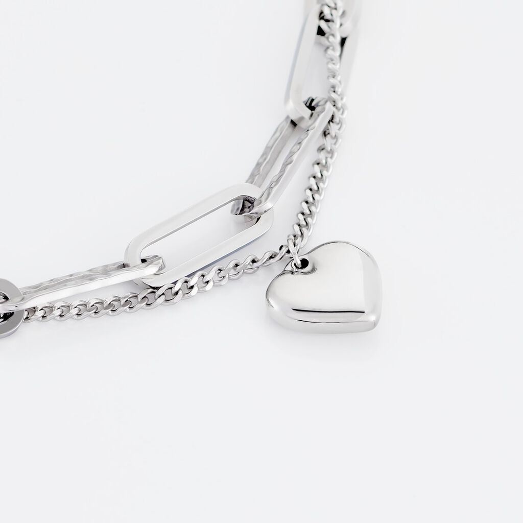 AVALYNN Damen Armband Edelstahl Herz B 6 mm