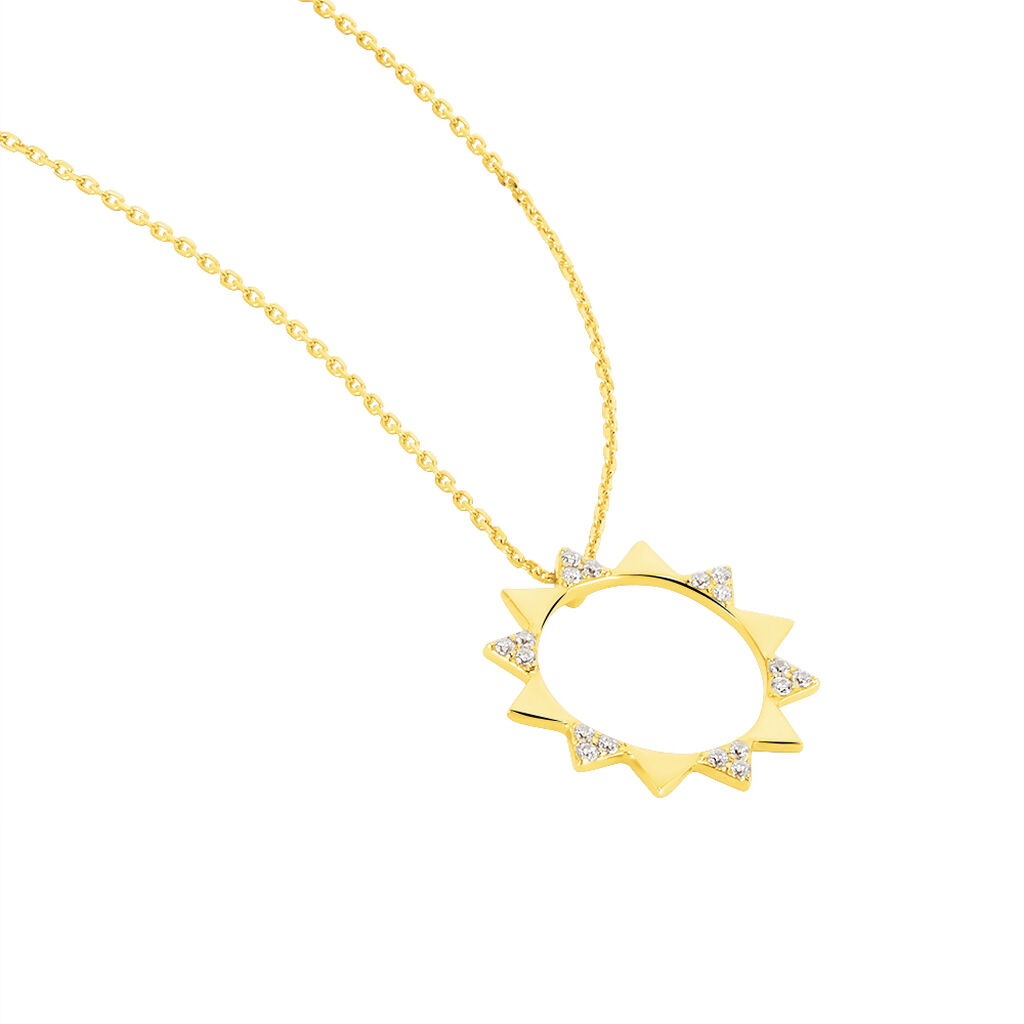 Collier Or Jaune Albanne Cercle Oxydes - Spannringe Damen | OROVIVO