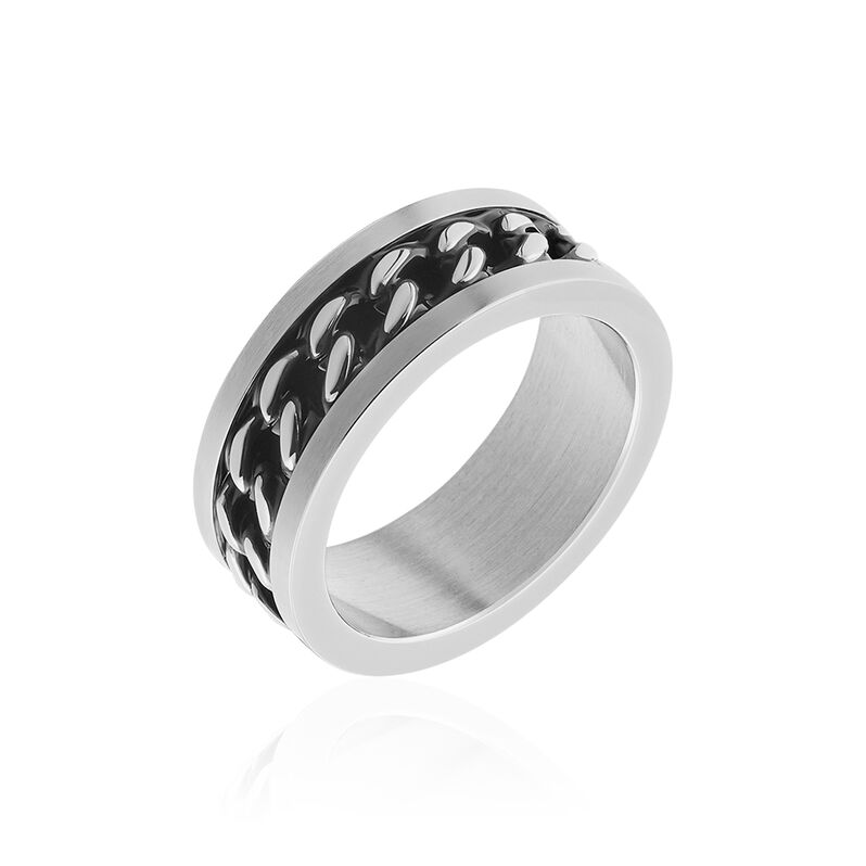 Bague Gaston Acier Blanc - Spannringe Herren | OROVIVO