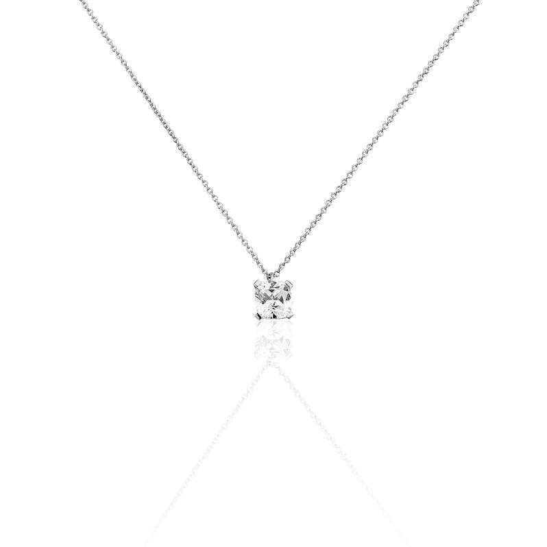 Collier Solitaire Argent Rhodié Lyanna - Spannringe Damen | OROVIVO