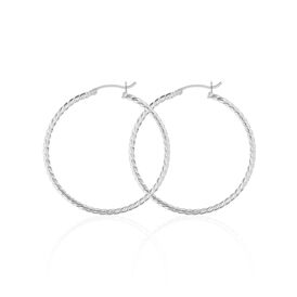 Damen Creolen Silber 925 24mm - Creolen Damen | OROVIVO