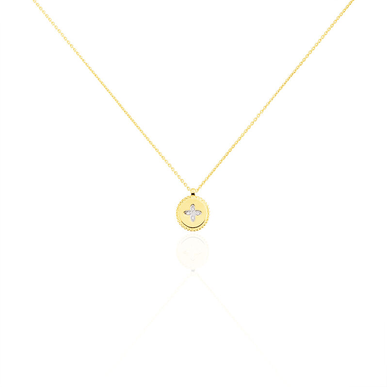 Collier Or Jaune Austina Fleur Diamant - Spannringe Damen | OROVIVO