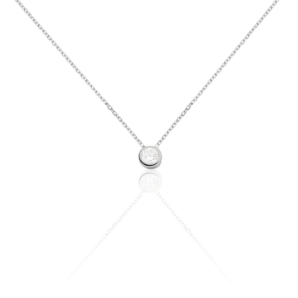 Damen Halskette Weißgold 375 Zirkonia - Sommerschmuck Damen | OROVIVO