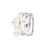 Perloso Damen Ring Silber 925 Zuchtperle Wei&szlig;