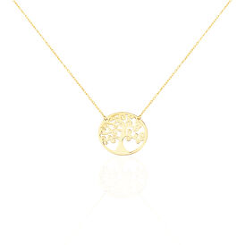 Damen Halskette Gold 375 Lebensbaum - Ketten mit Anhänger Damen | OROVIVO