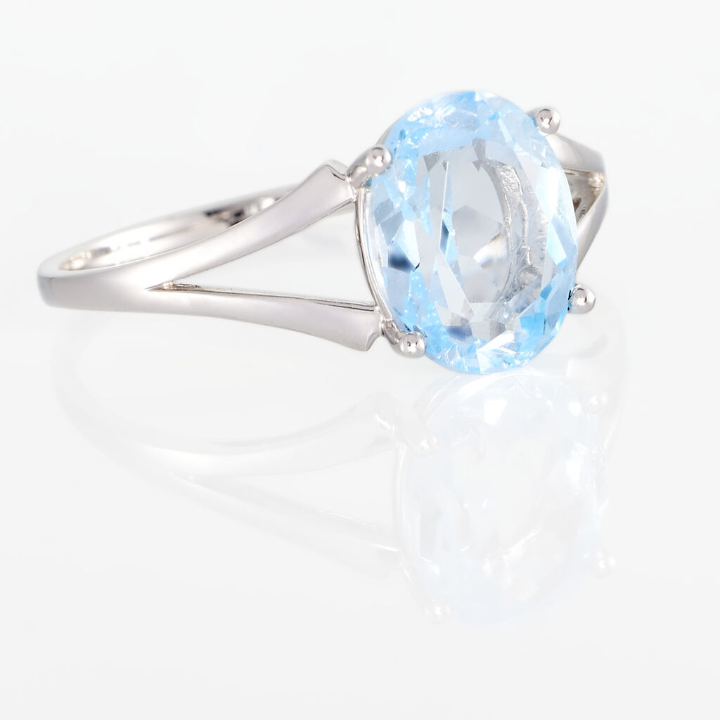 Bague Or Weiss lis Corps De Bague Double Topaze Ovale - Spannringe Damen | OROVIVO