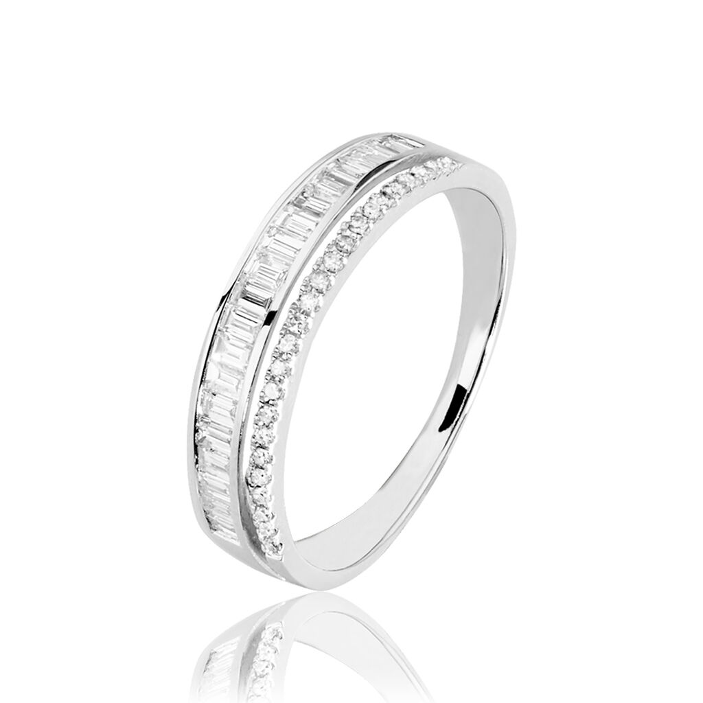 Bague Collection 1986 Or Blanc Diamant - Spannringe Damen | OROVIVO