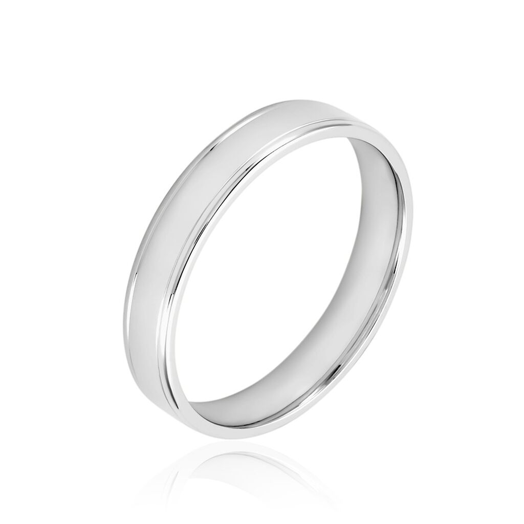 Alliance Beatrice Ruban Plat Or Blanc - Spannringe Familie | OROVIVO
