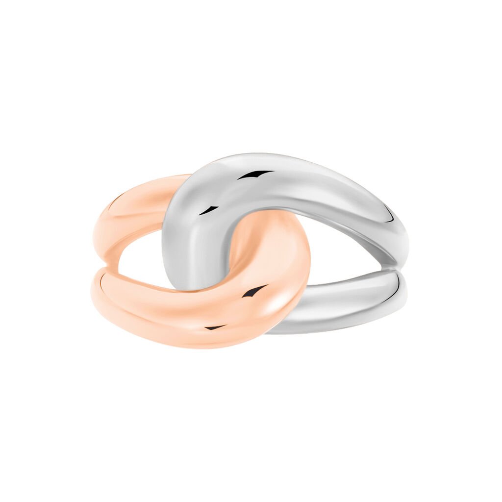 Damen Ring Silber Bicolor 925