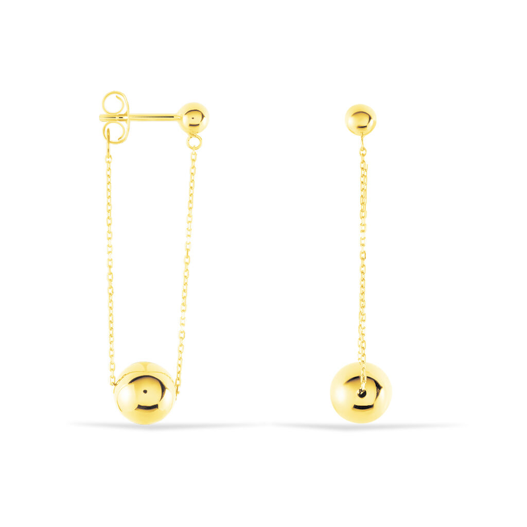 Damen Ohrstecker Lang Gold 375 Kugel - Ohrringe Damen | OROVIVO