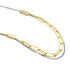 NELINA Damen Collier Silber Bicolor Gold/Silber 925