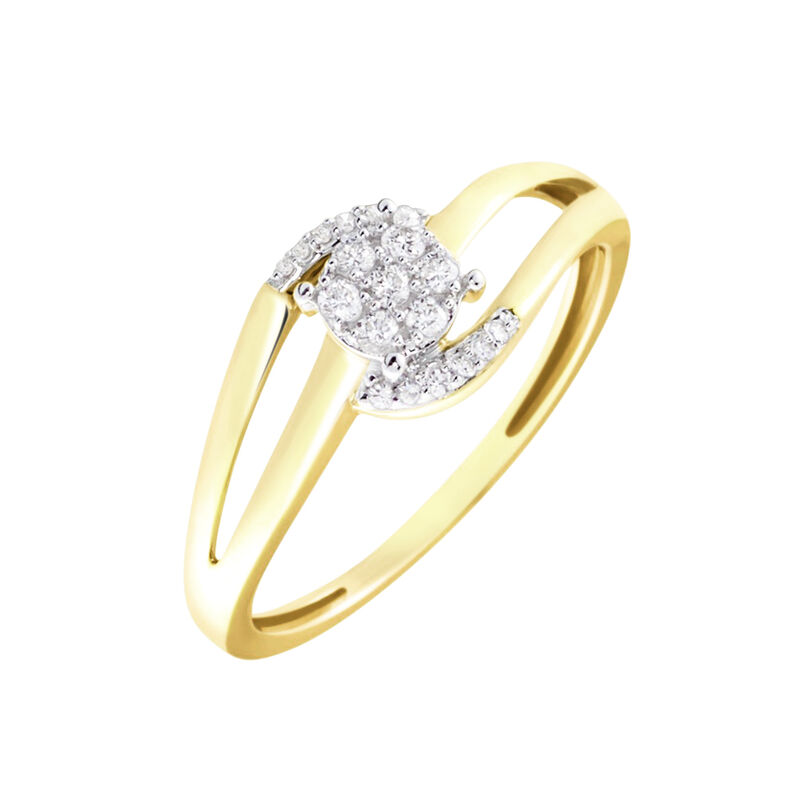 Bague Melinia Or Jaune Diamant - Spannringe Damen | OROVIVO