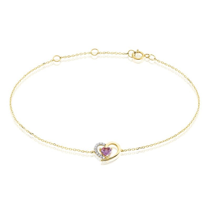 Bracelet Eliana Or Jaune Améthyste Oxyde De Zirconium - Spannringe Damen | OROVIVO