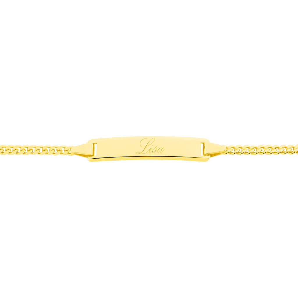 Unisex Id Armband Gold 375  - Armbänder mit Gravur Unisex | OROVIVO