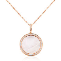 Damen Halskette Silber 925 Rosé Vergoldet