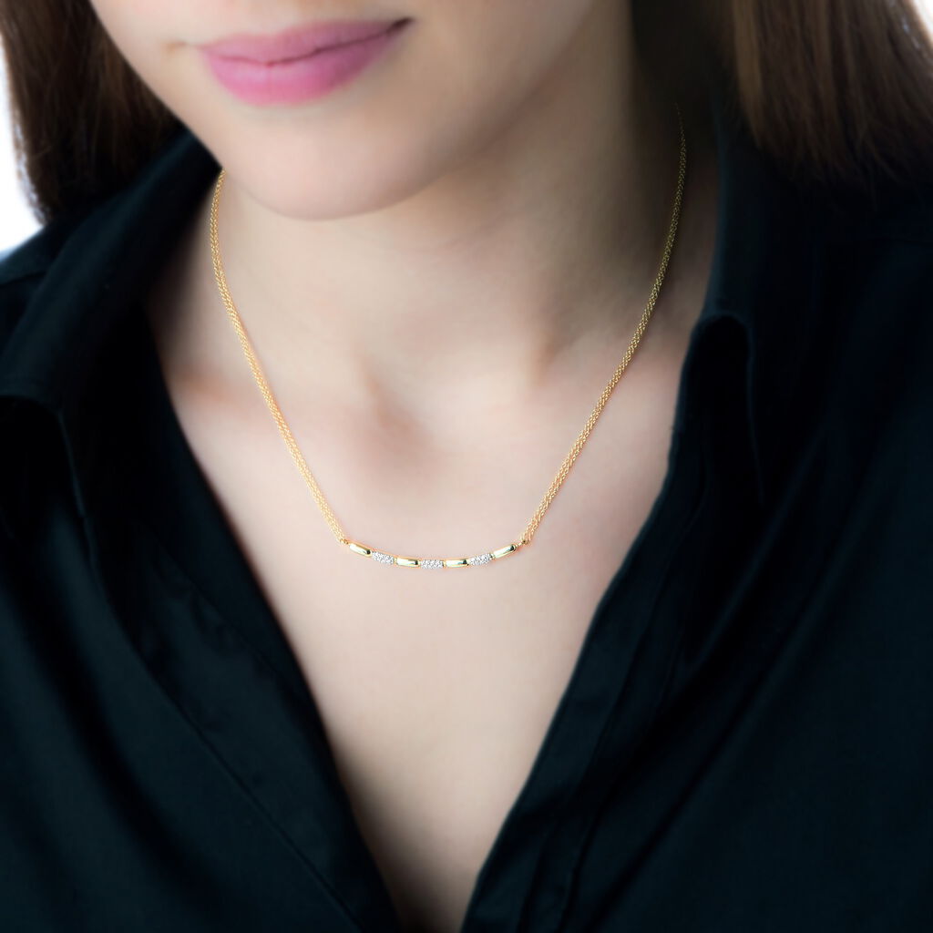 Collier Or Jaune Diamant - Spannringe Damen | OROVIVO