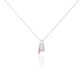 Damen Halskette Silber 925 Rosé Vergoldet Diamant  - Ketten mit Anhänger Damen | OROVIVO
