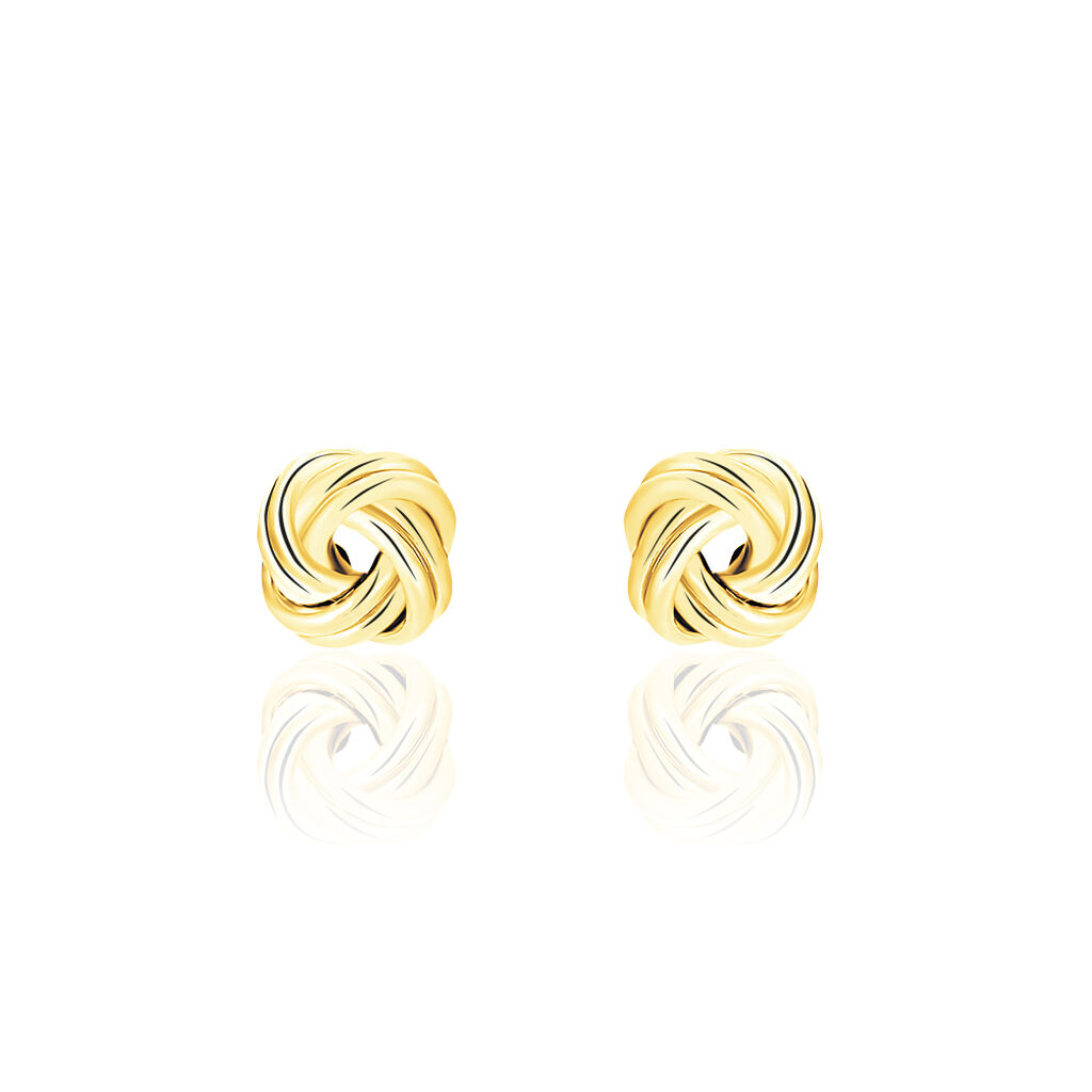 Thumbnail - Damen Ohrstecker Gold 375 Knoten, Ohrstecker ohne Stein