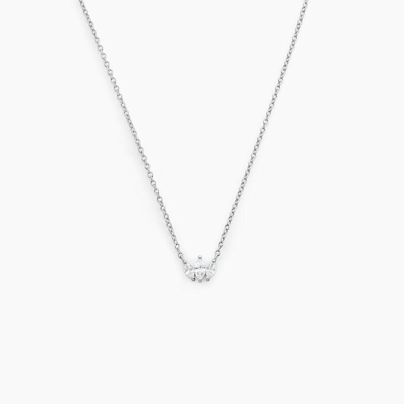 Collier Marquise Argent Weiss Oxyde De Zirconium - Spannringe Damen | OROVIVO