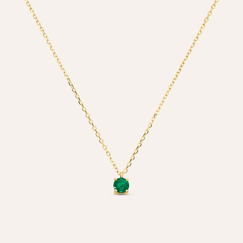 Collana Punto Luce Charlotte Oro Giallo Smeraldo - Spannringe Damen | OROVIVO