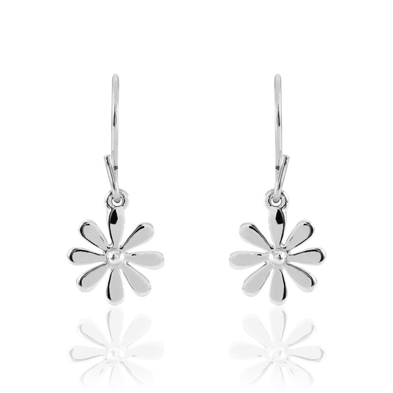 Boucles D'oreilles Pendantes Yuala Argent Blanc - Spannringe Damen | OROVIVO