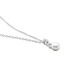 AMY 4 Damen Collier Silber 925 Zuchtperle Wei&szlig; 0,3 ct