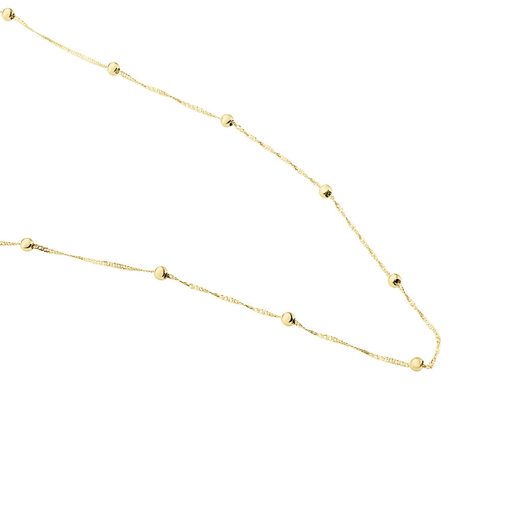 INDIRA Damen Collier Gold 375 (9 Karat) B 1 mm