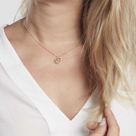 EUDOCIE DOPPELT 3 Damen Anhänger Gold 375 (9 Karat) Doppelherz - Schmuckanhänger Damen | OROVIVO