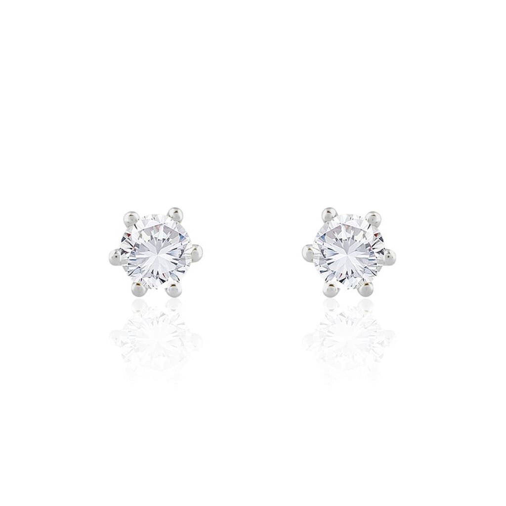 Sonate Damen Ohrstecker Weißgold 750 (18 Karat) Synthetischer Diamant Weiß 0,26 ct - Ohrstecker Damen | OROVIVO