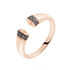 KIARA Damen Ring Rosegold 375 (9 Karat) Zirkonia Schwarz