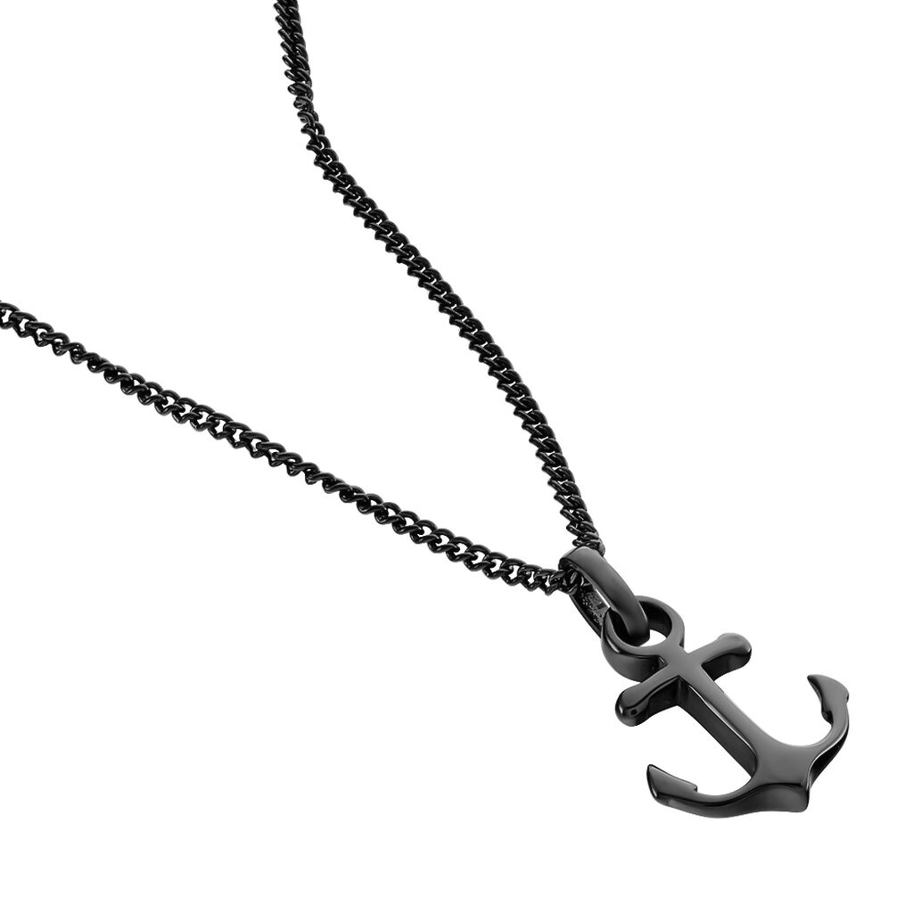 Herren Halskette Edelstahl Schwarz Anker - 60280006039R00 • Orovivo | Dein  Online-Juwelier