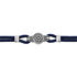 Herren Armband Stoff Blau Ruder B 6 mm