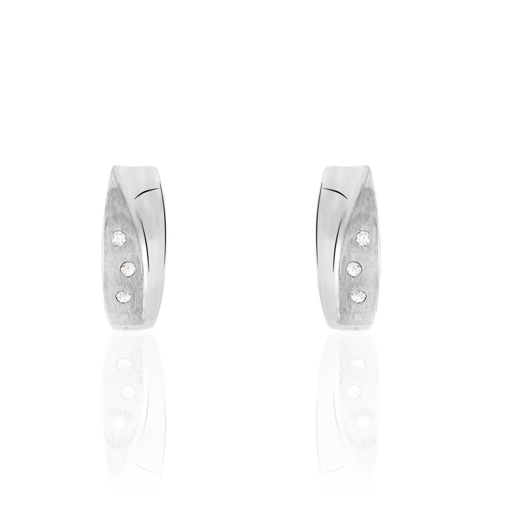Damen Creolen Silber 925 Zirkonia  - Creolen Damen | OROVIVO