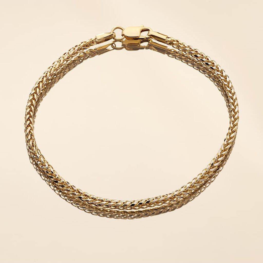 BELLE 2 Damen Armkette Gold Bicolor 585 (14 Karat)