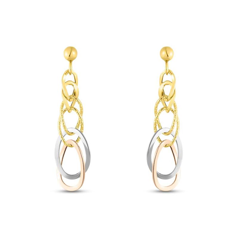Orecchini Pendenti Gold Essence Oro Tricolore - Spannringe Damen | OROVIVO