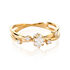 ABIGAIL Damen Ring Gold 375 (9 Karat) Synthetischer Diamant Wei&szlig; 0,26 ct