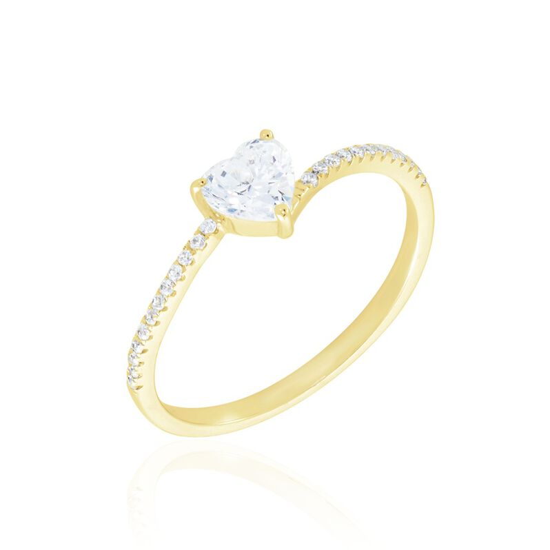Bague Solitaire Or Jaune Sabeen Oxyde De Zirconium - Spannringe Damen | OROVIVO